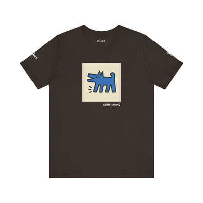 Unisex T-Shirt con cane DOGART  - KEITH HARING - Dipinto iconico rivisitato con i cani
