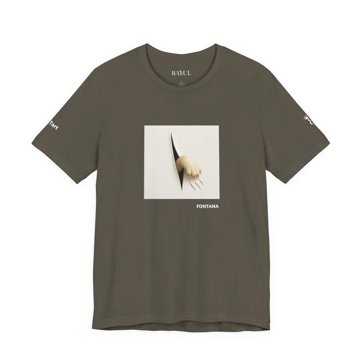 T-shirt unisex CATART - FONTANA - Un dipinto iconico rivisitato con i gatti