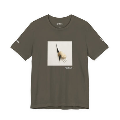 T-shirt unisex CATART - FONTANA - Un dipinto iconico rivisitato con i gatti