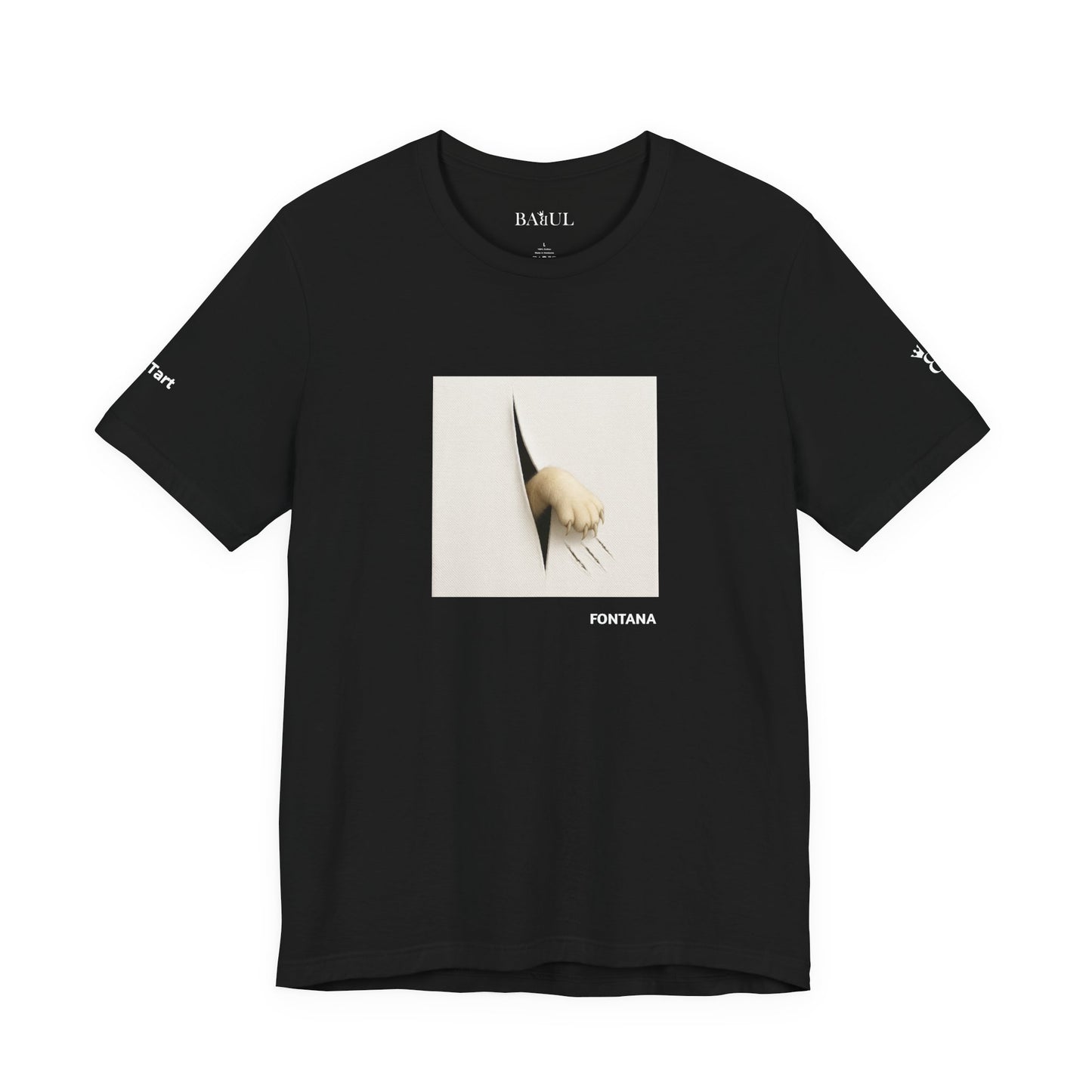 T-shirt unisex CATART - FONTANA - Un dipinto iconico rivisitato con i gatti