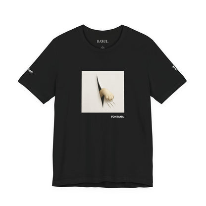 T-shirt unisex CATART - FONTANA - Un dipinto iconico rivisitato con i gatti