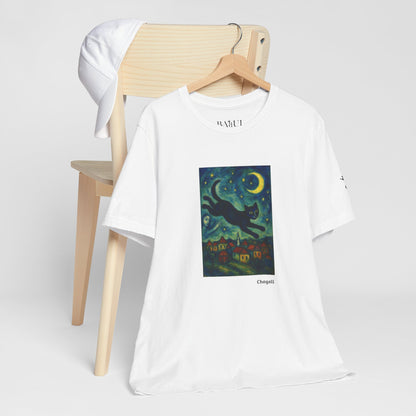 T-shirt unisex CATART - MARC CHAGALL - Un dipinto iconico rivisitato con i gatti