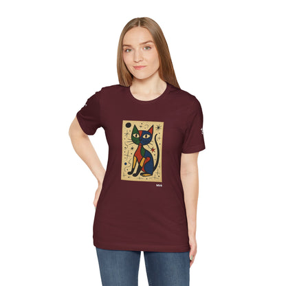 T-shirt unisex CATART - MIRO - Dipinto iconico rivisitato con i gatti