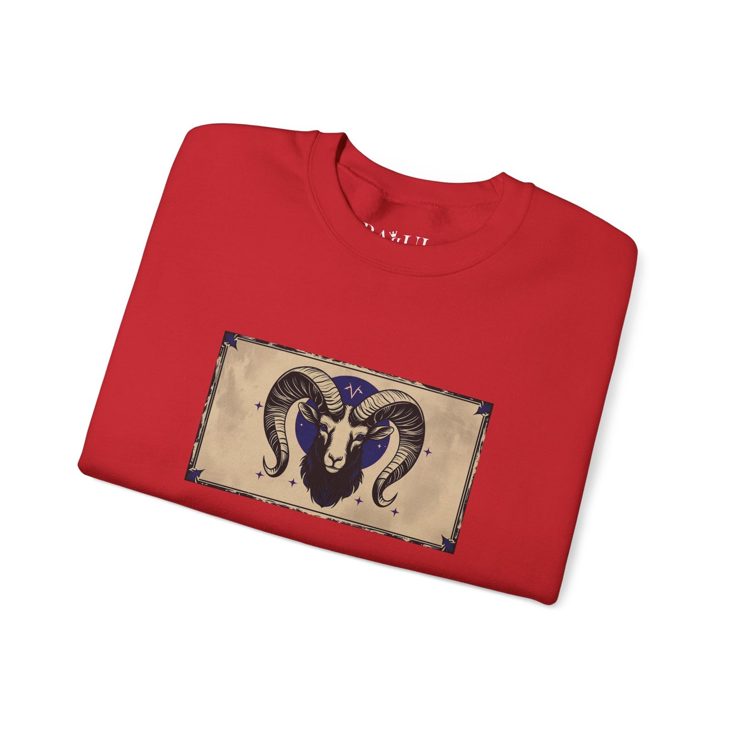 Ariete - Felpa Zodiaco Gotico, grafica in Blu