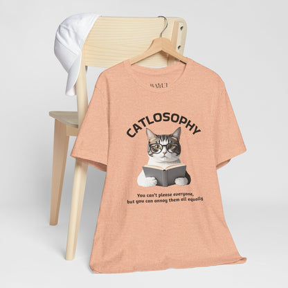 Catlosophy Unisex Jersey Maglietta a maniche corte – Design "Non puoi accontentare tutti"