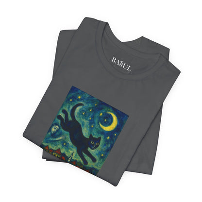 T-shirt unisex CATART - MARC CHAGALL - Un dipinto iconico rivisitato con i gatti