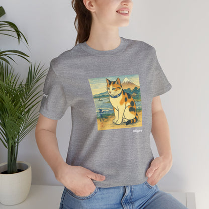 T-Shirt unisex CATART - Stile artistico giapponese UKIYO-E - Pittura iconica rivisitata con i gatti