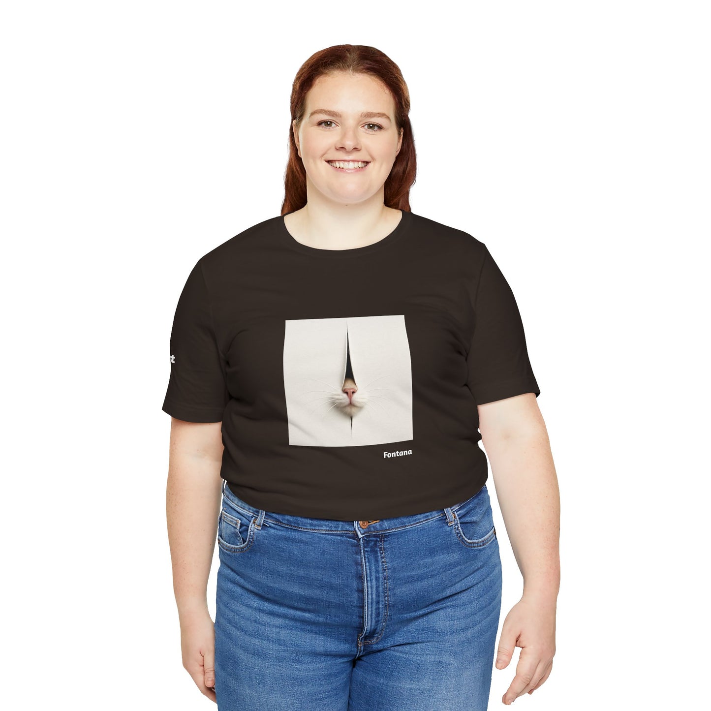 T-shirt unisex CATART - FONTANA - Un dipinto iconico rivisitato con i gatti