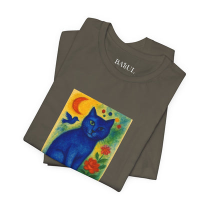 T-shirt unisex CATART - MARC CHAGALL - Un dipinto iconico rivisitato con i gatti