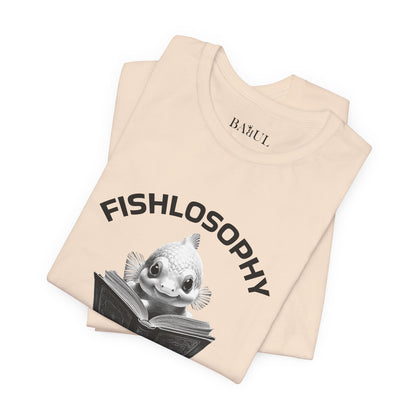 Maglietta a maniche corte unisex Fishlosophy – I vermi che hanno fretta vengono mangiati per primi.