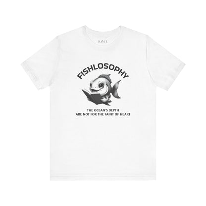 Fishlosophy Unisex Jersey Maglietta a maniche corte – Vedi la vastità anche in piccoli spazi.