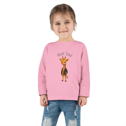 Magliette Rock Soul per bambini - Giraffa - Animali dolci con un ritmo ribelle