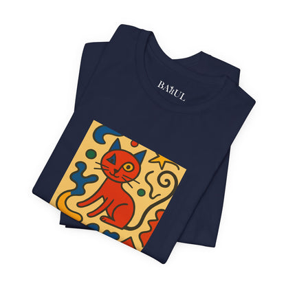T-shirt unisex CATART - MIRO - Dipinto iconico rivisitato con i gatti
