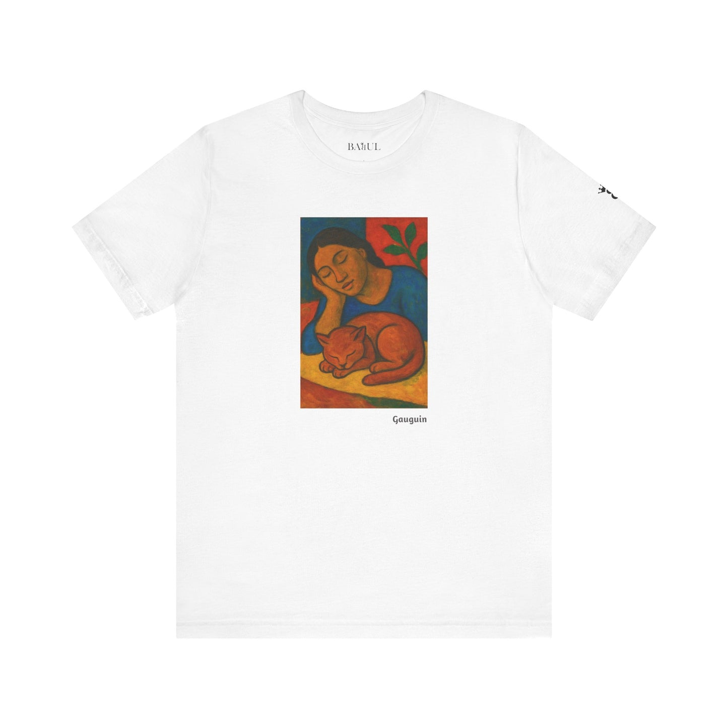T-shirt unisex CATART - GAUGUIN - Un dipinto iconico rivisitato con i gatti
