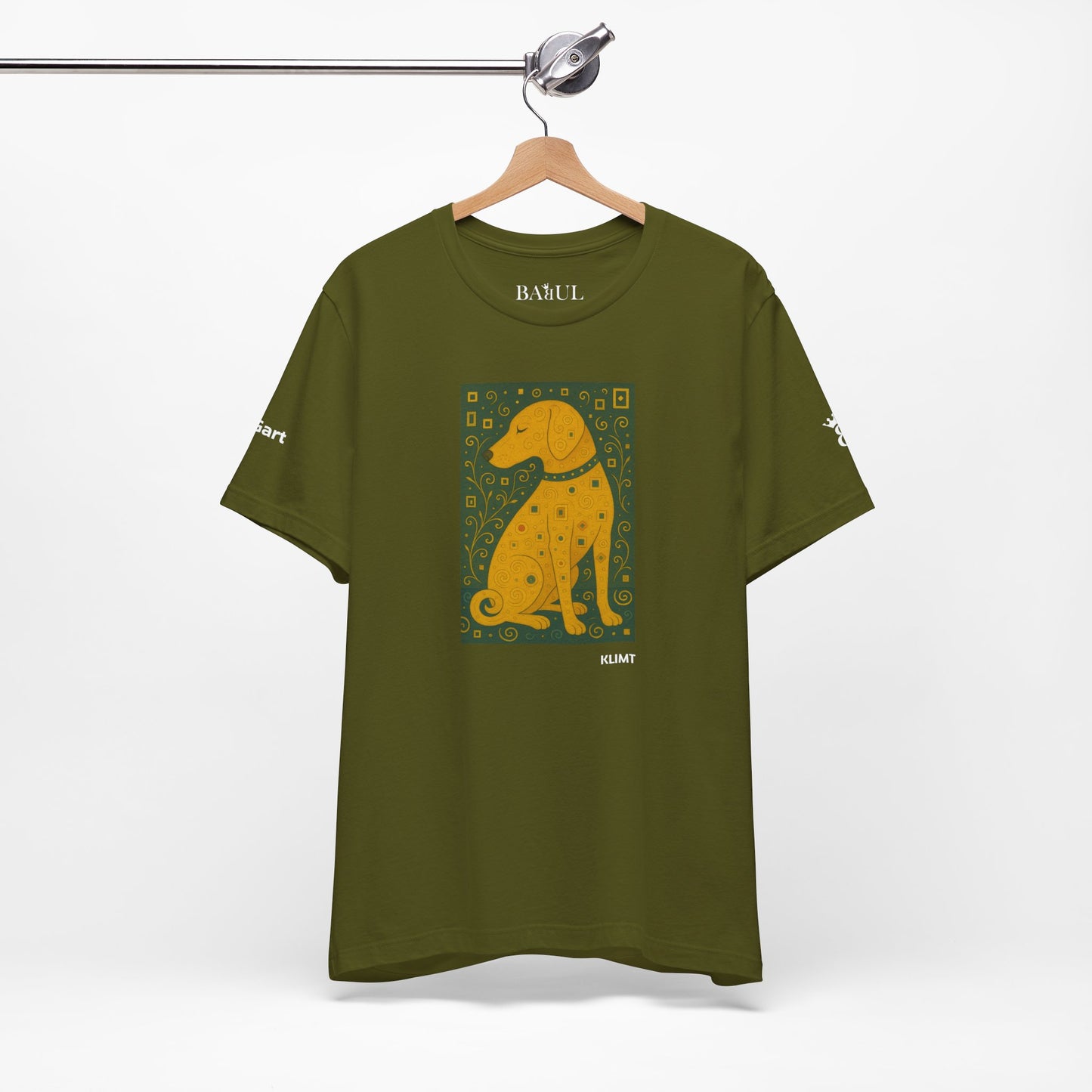 Unisex T-Shirt con cane DOGART  - KLIMT - Dipinto iconico rivisitato con i cani