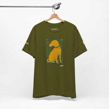 Unisex T-Shirt con cane DOGART  - KLIMT - Dipinto iconico rivisitato con i cani