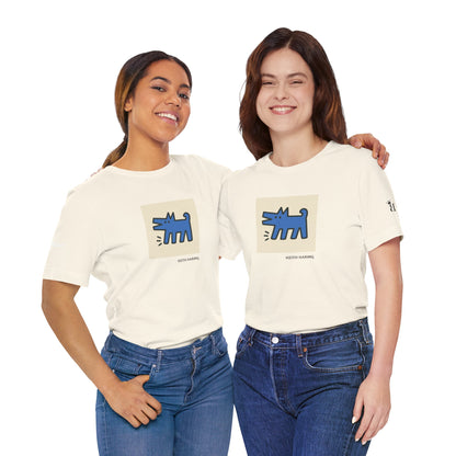 Unisex T-Shirt con cane DOGART  - KEITH HARING - Dipinto iconico rivisitato con i cani