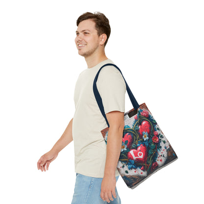 Artistic Surge - Eco-Friendly Canvas Tote Bag - HEARTS OF LOVE