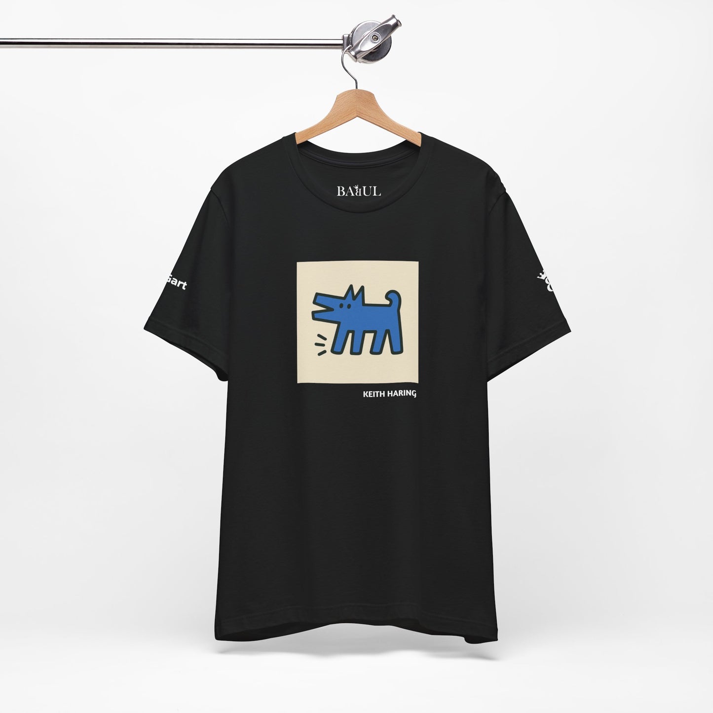Unisex T-Shirt con cane DOGART  - KEITH HARING - Dipinto iconico rivisitato con i cani