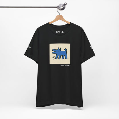 Unisex T-Shirt con cane DOGART  - KEITH HARING - Dipinto iconico rivisitato con i cani