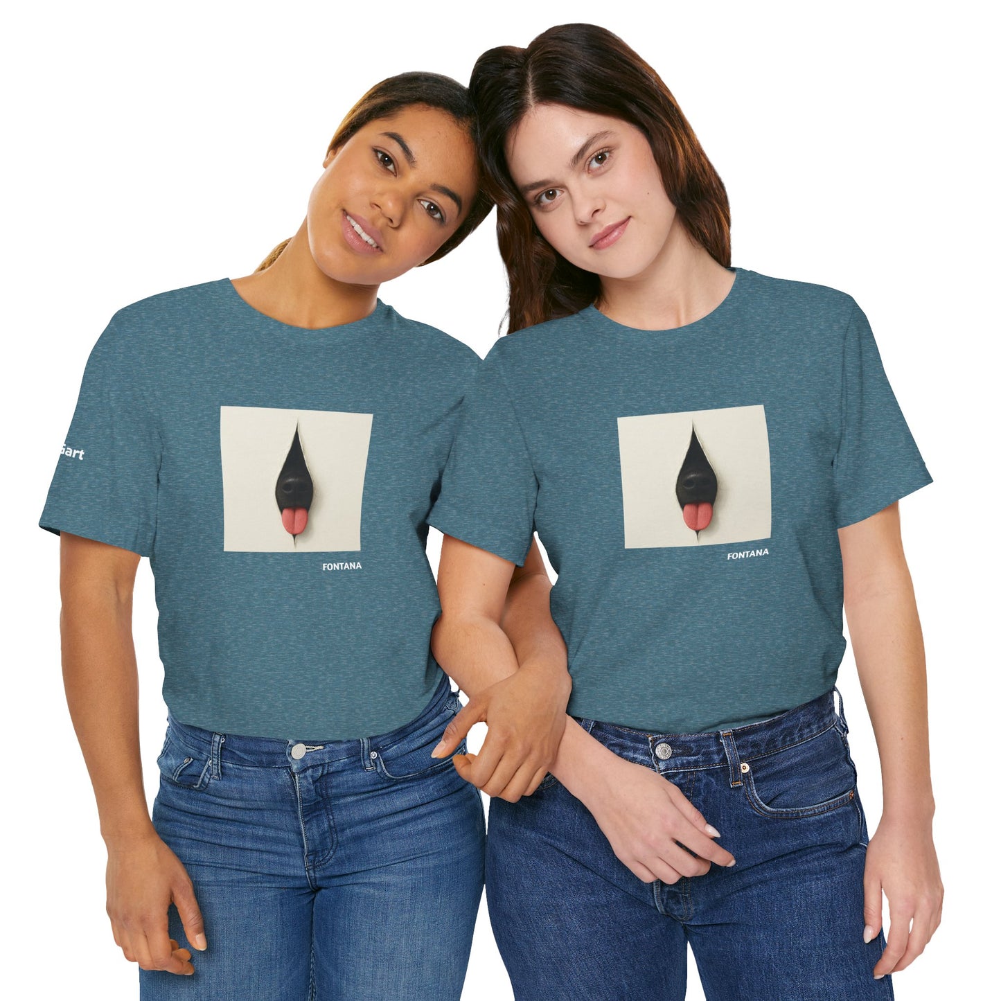 T-Shirt unisex  DOGART - FONTANA - Un dipinto iconico rivisitato con i cani