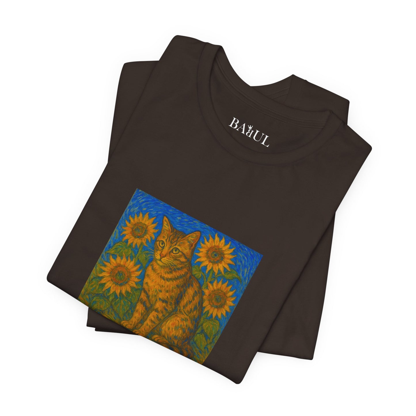 T-shirt unisex CATART - Vincent van Gogh - Un dipinto iconico rivisitato con i gatti