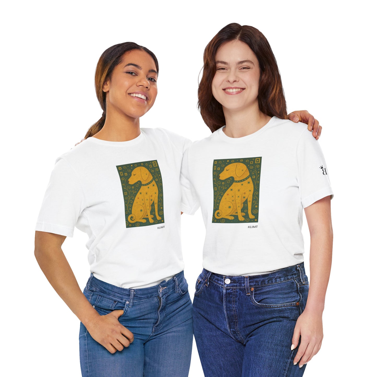 Unisex T-Shirt con cane DOGART  - KLIMT - Dipinto iconico rivisitato con i cani
