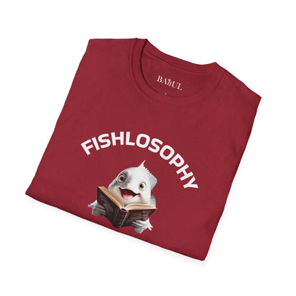 Maglietta unisex Fishlosophy - Design con vibrazioni oceaniche e domande sulla vita - PERLE DI SAGGEZZA DAL MONDO DEI PESCI